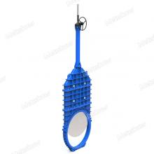 MYL系列單向密封帶蓋式刀閘閥，進(jìn)口電動(dòng)暗杠刀閘閥